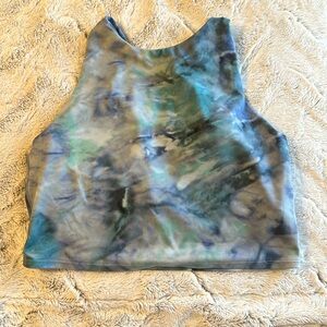 Athleta Conscious High Neck Racer Back Crop Top